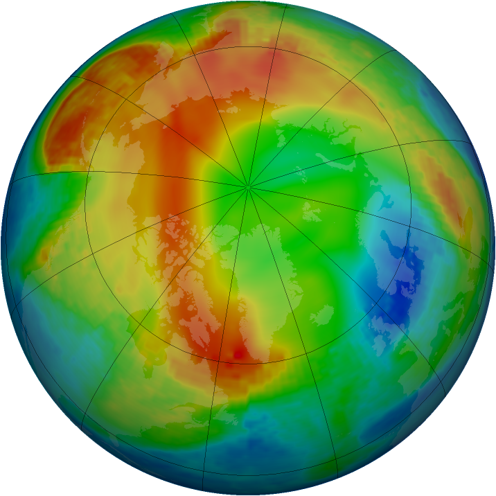 Arctic ozone map for 08 January 2002